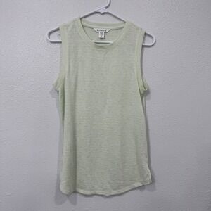 Athleta Light Green Heathered Sleeveless Tank Top Women's Size S Side Slits